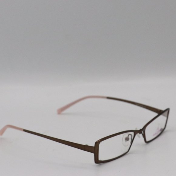 Rare Baby Phat Brown Pink Girl Rectangle Glasses Y2K Vintage Designer 51 16 135 - Picture 2 of 3